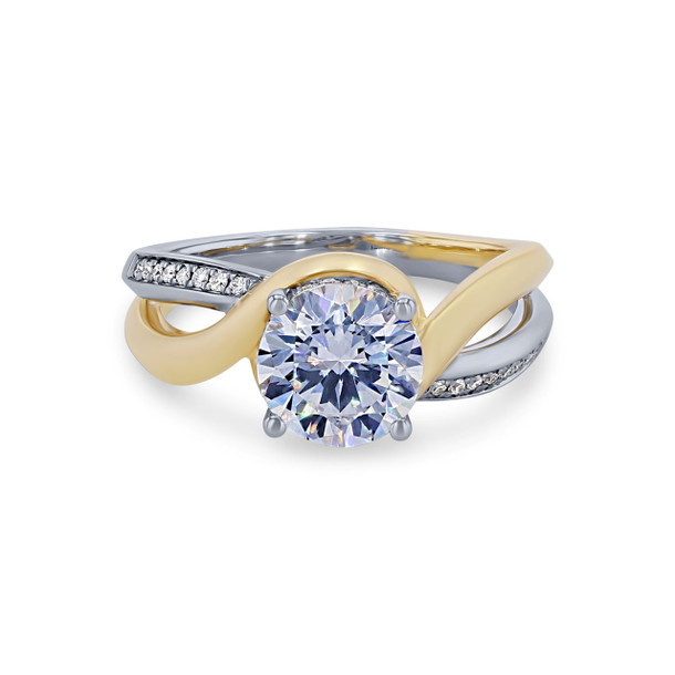 Simon G. Half Diamond Twist Engagement Setting