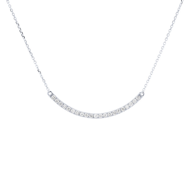 Diamond Curved Bar Pendant