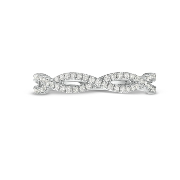 Petite Open Twist Full Diamond Wedding Band by Diamonds Direct Designs