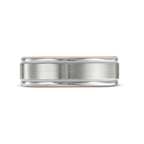 Verragio Matte Milgrain 7mm Wedding Band