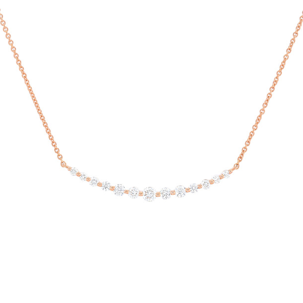 Single Prong Diamond Bar Pendant