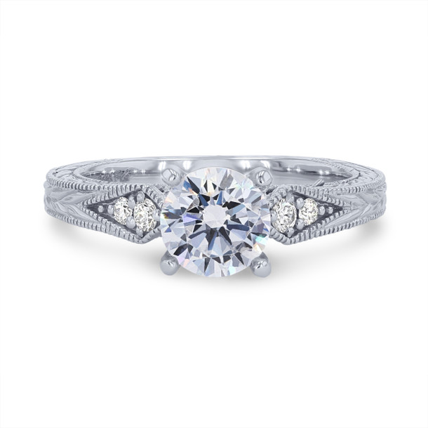 Artcarved Kite Accent Engraved Milgrain Engagement Setting