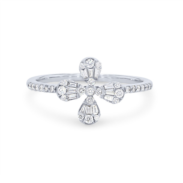 Mixed Diamond Mosaic Flower Ring
