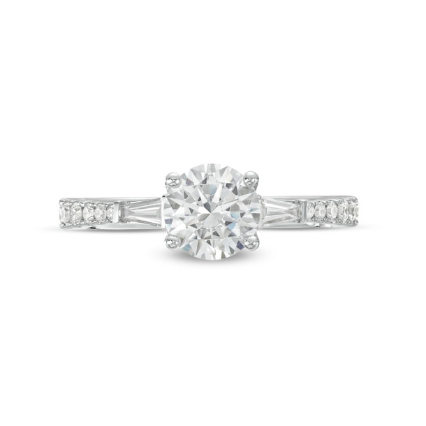 Three Stone Baguette Diamond Engagement Setting by Diamonds Direct Designs