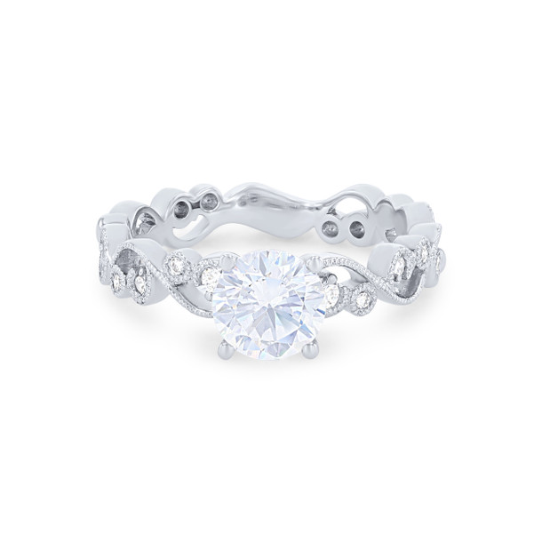 Kirk Kara Angelique Lace Milgrain Diamond Engagement Setting
