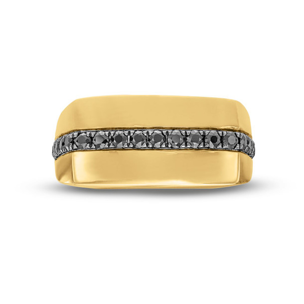 Simon G. Black Diamond Square Wedding Band