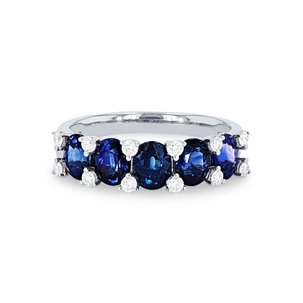 Uneek Oval Sapphire and Diamond Ring