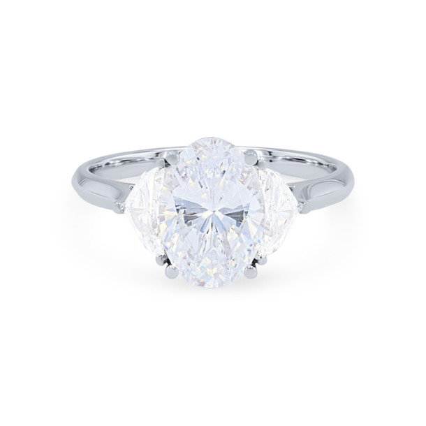 Three Stone Epaulette Diamond Engagement Setting