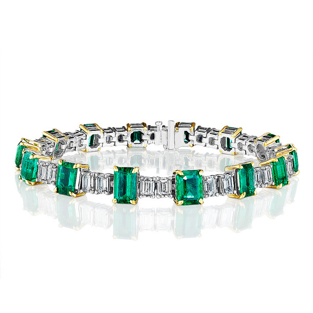 Emerald and Diamond Bracelet