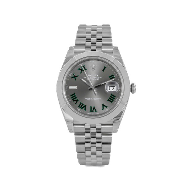 Rolex Datejust 41 Wimbledon Dial Smooth Bezel Watch | Oystersteel Bracelet - 41mm