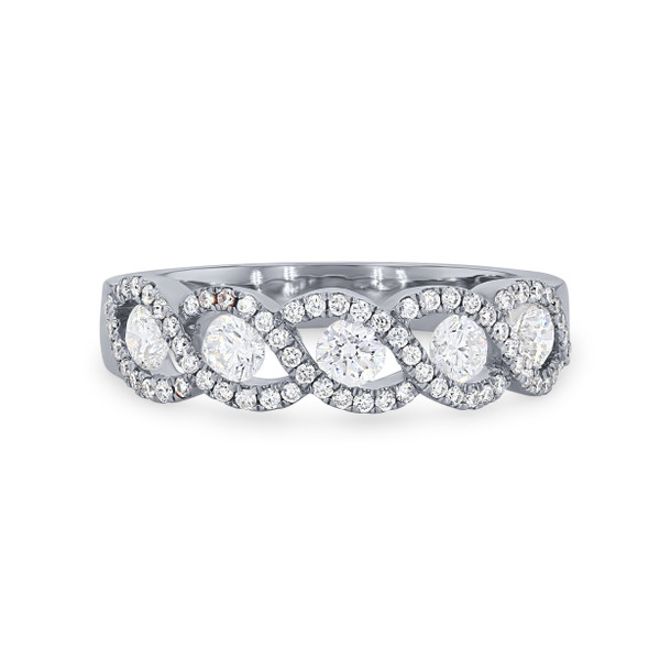 Diamond Accented Twist Ring