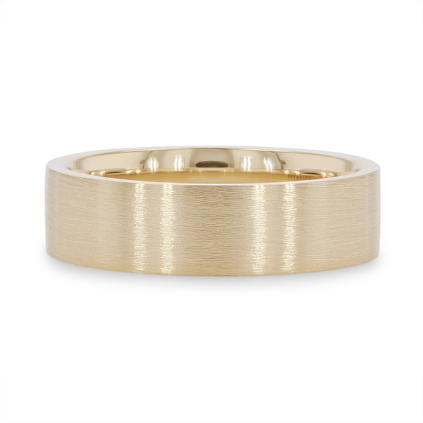 Matte Flat Edge 6mm Wedding Band