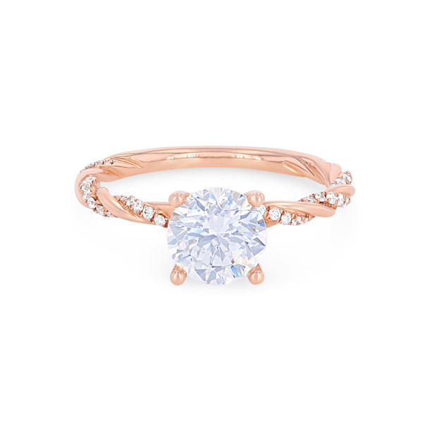 Sylvie Rope Twist Half Diamond Engagement Setting