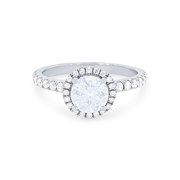 Michael M. Europa Petite Round Halo Engagement Setting