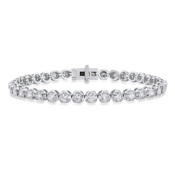 Circular Illusion Diamond Tennis Bracelet