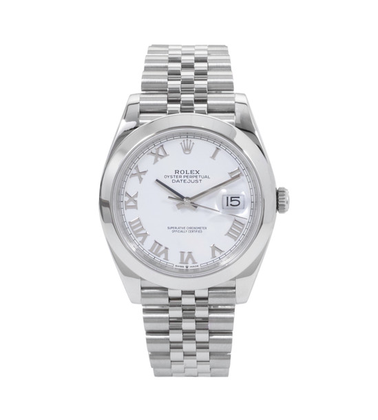 Rolex Datejust 41 White Roman Dial | Oystersteel