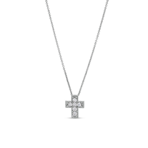 Verragio Small Diamond Box Cross Pendant