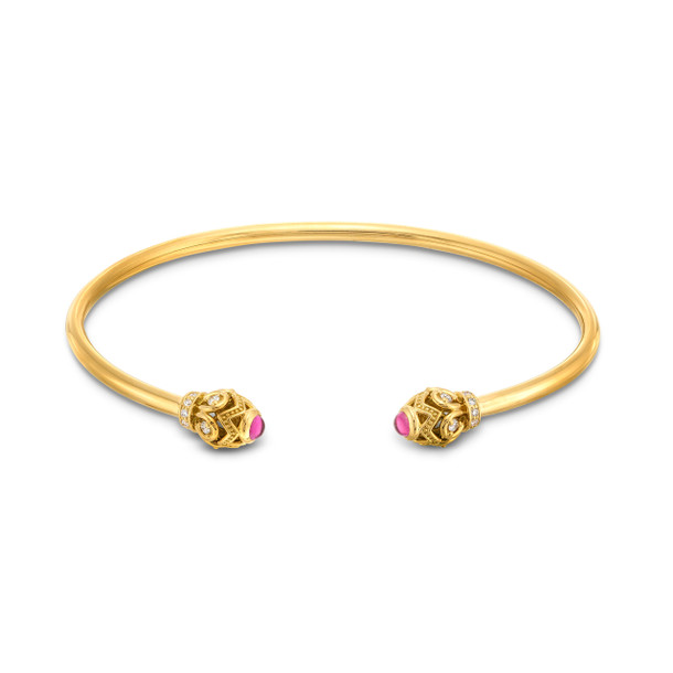 Verragio Diamond & Rhodolite Toi Et Moi Bangle Bracelet