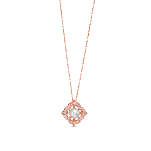 Verragio Victorian Diamond and Pearl Pendant