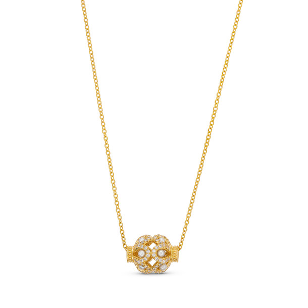 Verragio Rose Bead Diamond And Pearl Pendant