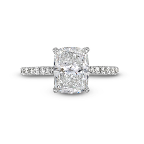 Cushion Lab Grown Diamond Hidden Halo Engagement Ring By Diamonds Direct Designs