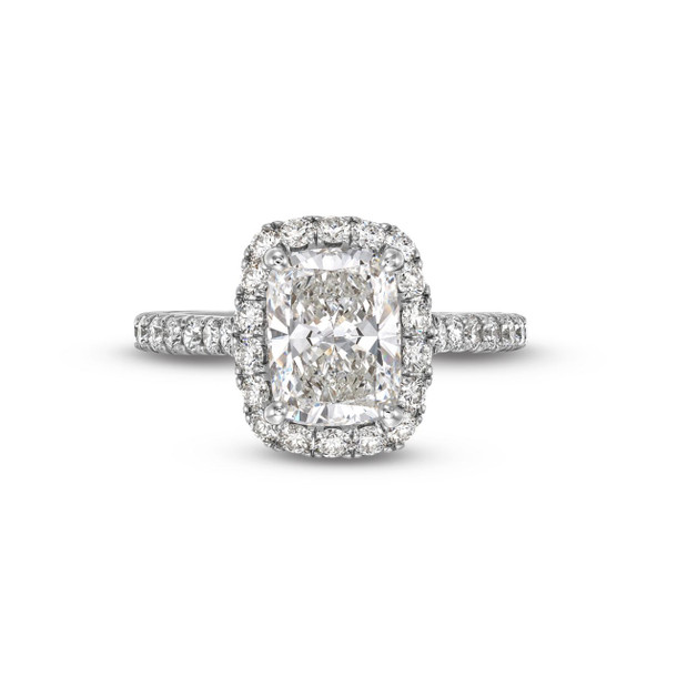 Cushion Lab Grown Diamond Halo Engagement Ring by Diamonds Direct Designs