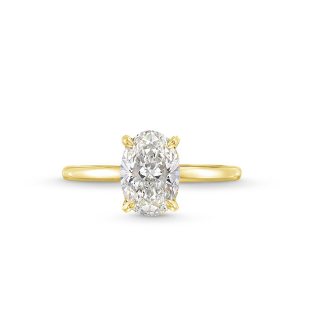 Oval Lab Grown Diamond Solitaire Engagement Ring By Diamonds Direct Designs