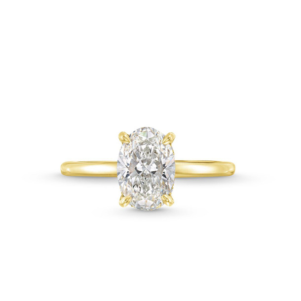 Oval Lab Grown Diamond Solitaire Engagement Ring By Diamonds Direct Designs
