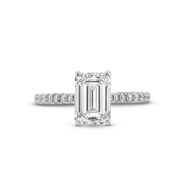 Emerald Lab Grown Diamond Hidden Halo Engagement Ring By Diamonds Direct Designs