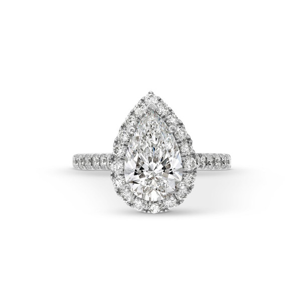 Pear Lab Grown Diamond Halo Engagement Ring By Diamonds Direct Designs