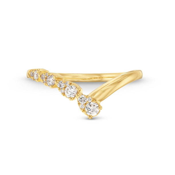 Graduated "V" Shape Diamond Wedding Band