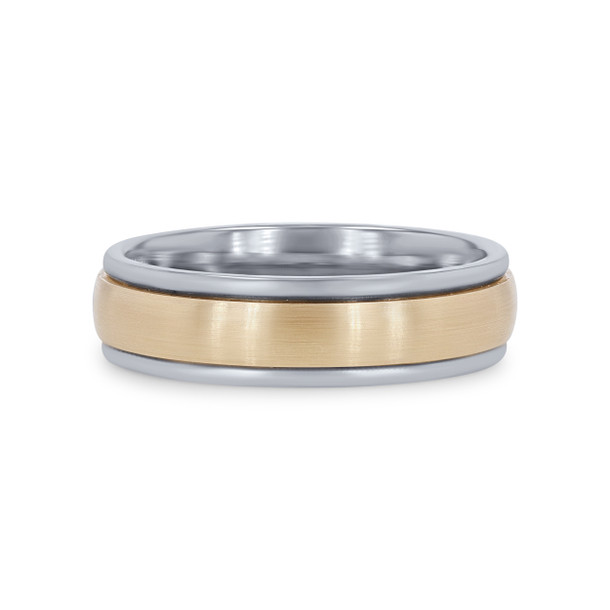 Matte Polished Edge 6mm Wedding Band