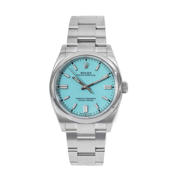 Rolex Oyster Perpetual 36 Turquoise Blue Dial Watch | Oystersteel