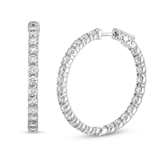 Classic In/Out Diamond Hoop Earrings