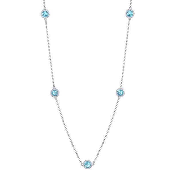 Tacori Crescent Embrace Sky Blue Topaz Station Necklace