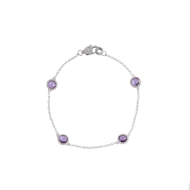 Tacori Crescent Embrace Amethyst Station Bracelet