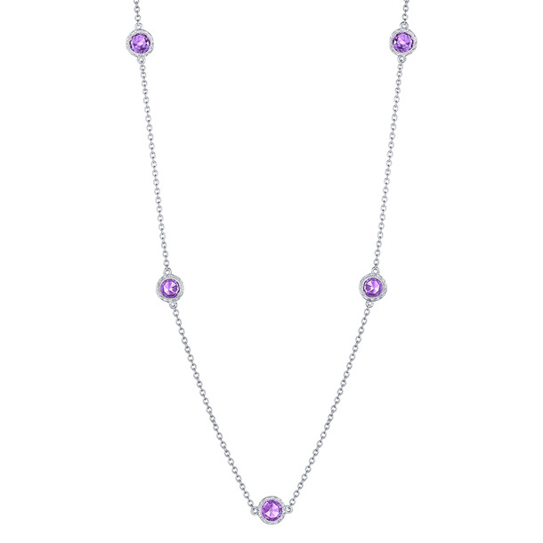 Tacori Crescent Embrace Amethyst Station Necklace