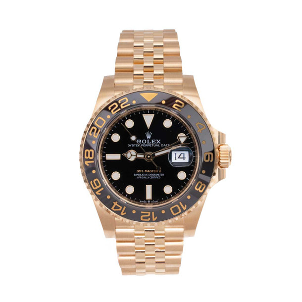 Rolex GMT-Master II 40 Black Dial Watch | Yellow Gold