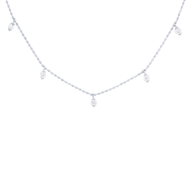 Thirteen Diamond Station Necklace