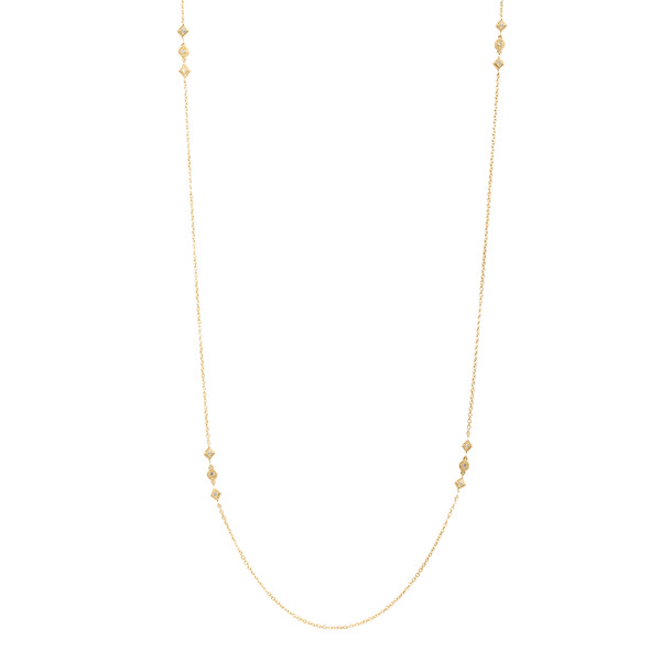 Three Station Diamond Necklace