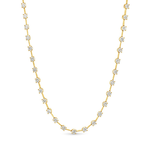 Alternating Diamond Bar Necklace