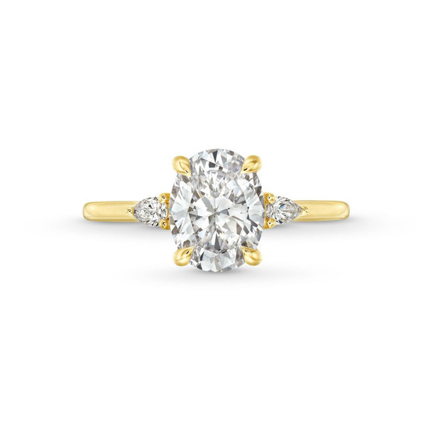 Three Stone Oval Pear Diamond Engagement Setting By Diamonds Direct Designs