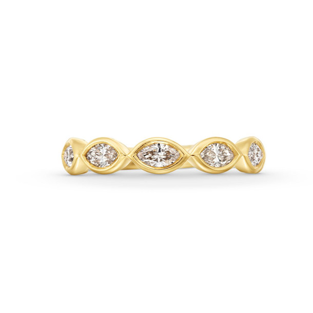Marquise Cut Diamond Bezel Band