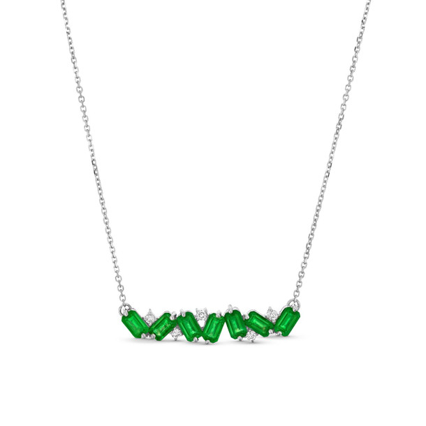 Emerald Bar Necklace