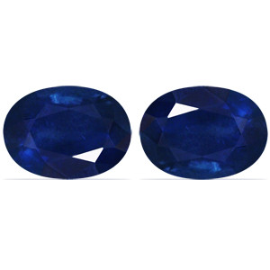 Oval 2.58tw Blue Sapphire Pair - #888597