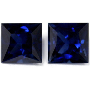 Princess 1.15tw Blue Sapphire Pair - #888737