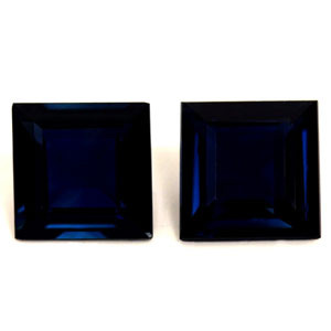 Princess 1.29tw Blue Sapphire Pair - #889726