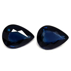 Pear 2.69tw Blue Sapphire Pair - #889290