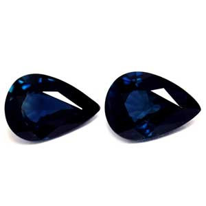 Pear 1.58tw Blue Sapphire Pair - #889358