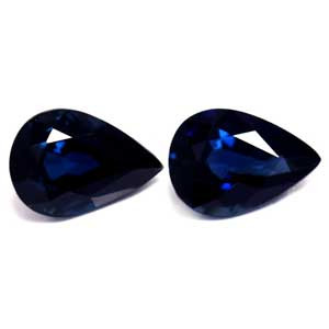 Pear 1.74tw Blue Sapphire Pair - #889357
